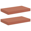vidaXL Falpolc Falra szerelhető 2 pcs Piros 40 x 23,5 x 4 cm Faanyag