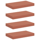 vidaXL Falpolc Falra szerelhető 4 pcs Piros 40 x 23,5 x 4 cm Faanyag