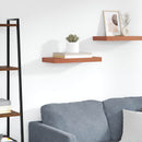 vidaXL Falpolc Falra szerelhető tárolóval Piros 50 x 23 x 4 cm Faanyag