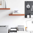 vidaXL Falpolc Falra szerelhető tárolóval Piros 50 x 23 x 4 cm Faanyag