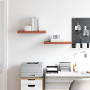 vidaXL Falpolc Falra szerelhető 2 pcs Piros 50 x 23 x 4 cm Faanyag