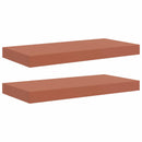 vidaXL Falpolc Falra szerelhető 2 pcs Piros 50 x 23 x 4 cm Faanyag