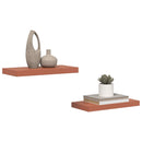 vidaXL Falpolc Falra szerelhető 2 pcs Piros 50 x 23 x 4 cm Faanyag