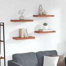 vidaXL Falpolc Falra szerelhető 4 pcs Piros 50 x 23 x 4 cm Faanyag