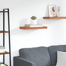 vidaXL Falpolc Falra szerelhető tárolóval Piros 50 x 23 x 4 cm Faanyag