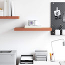 vidaXL Falpolc Falra szerelhető tárolóval Piros 50 x 23 x 4 cm Faanyag