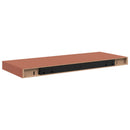 vidaXL Falpolc Falra szerelhető tárolóval Piros 60 x 23 x 4 cm Faanyag
