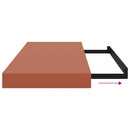 vidaXL Falpolc Falra szerelhető tárolóval Piros 50 x 23 x 4 cm Faanyag