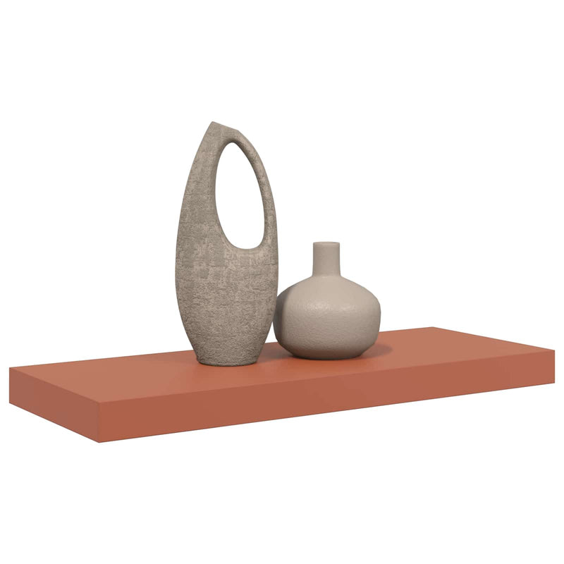 vidaXL Falpolc Falra szerelhető tárolóval Piros 50 x 23 x 4 cm Faanyag