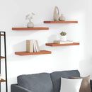 vidaXL Falpolc Falra szerelhető 4 pcs Piros 50 x 23 x 4 cm Faanyag