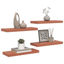 vidaXL Falpolc Falra szerelhető 4 pcs Piros 60 x 23 x 4 cm Faanyag