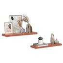 vidaXL Falpolc Falra szerelhető 2 pcs Piros 80 x 23,5 x 4 cm Faanyag