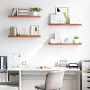 vidaXL Falpolc Falra szerelhető 4 pcs Piros 80 x 23,5 x 4 cm Faanyag