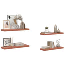 vidaXL Falpolc Falra szerelhető 4 pcs Piros 80 x 23,5 x 4 cm Faanyag