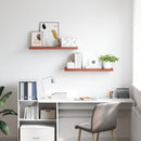 vidaXL Falpolc Falra szerelhető 2 pcs Piros 90 x 23,5 x 4 cm Faanyag