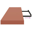 vidaXL Falpolc Falra szerelhető Piros 120 x 23,5 x 4 cm Faanyag