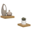 vidaXL Falpolc Falra szerelhető 2 pcs Barna 23 x 23,5 x 4 cm Faanyag