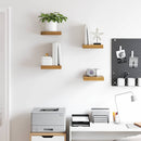 vidaXL Falpolc Falra szerelhető 4 pcs Barna 23 x 23,5 x 4 cm Faanyag