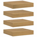 vidaXL Falpolc Falra szerelhető 4 pcs Barna 23 x 23,5 x 4 cm Faanyag
