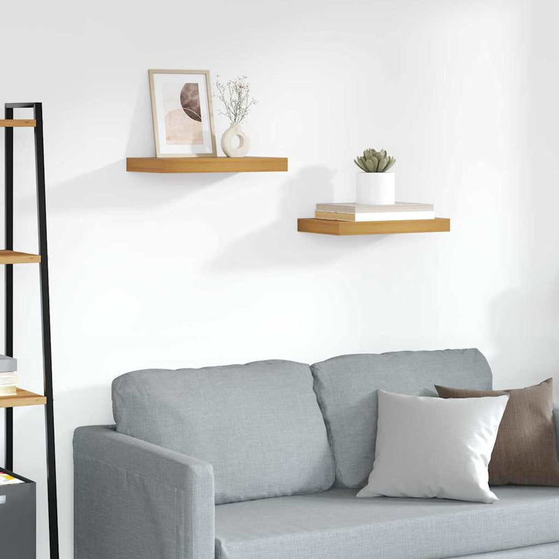 vidaXL Falpolc Falra szerelhető 2 pcs Barna 40 x 23,5 x 4 cm Faanyag