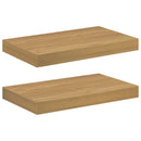 vidaXL Falpolc Falra szerelhető 2 pcs Barna 40 x 23,5 x 4 cm Faanyag
