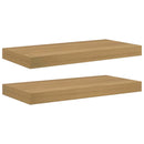 vidaXL Falpolc Falra szerelhető 2 pcs Barna 50 x 23 x 4 cm Faanyag