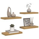 vidaXL Falpolc 4 db Barna 50 x 23,5 x 3,8 cm Szerelt Fa