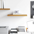 vidaXL Falpolc Falra szerelhető tárolóval Barna 50 x 23 x 4 cm Faanyag