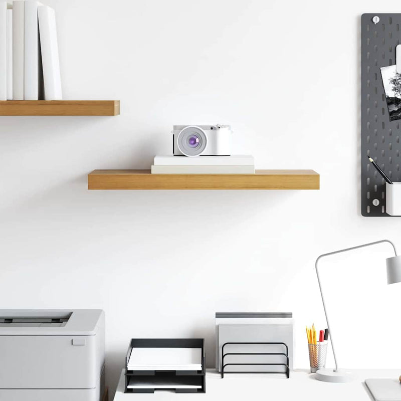 vidaXL Falpolc Falra szerelhető tárolóval Barna 50 x 23 x 4 cm Faanyag