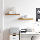 vidaXL Falpolc Falra szerelhető 2 pcs Barna 50 x 23 x 4 cm Faanyag