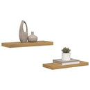 vidaXL Falpolc Falra szerelhető 2 pcs Barna 60 x 23 x 4 cm Faanyag