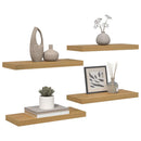vidaXL Falpolc 4 db Barna 60 x 23,5 x 3,8 cm Szerelt Fa