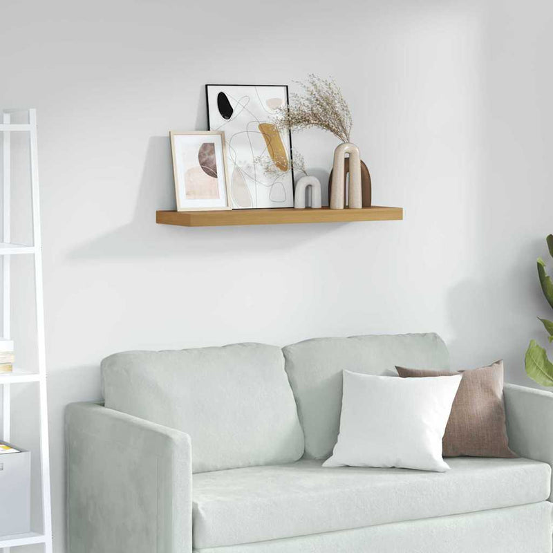 vidaXL Falpolc Falra szerelhető Barna 80 x 23,5 x 4 cm Faanyag