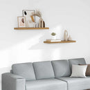 vidaXL Falpolc Falra szerelhető 2 pcs Barna 80 x 23,5 x 4 cm Faanyag