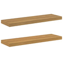 vidaXL Falpolc Falra szerelhető 2 pcs Barna 80 x 23,5 x 4 cm Faanyag