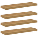 vidaXL Falpolc Falra szerelhető 4 pcs Barna 80 x 23,5 x 4 cm Faanyag