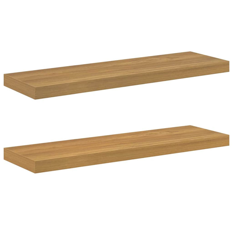 vidaXL Falpolc Falra szerelhető 2 pcs Barna 90 x 23,5 x 4 cm Faanyag