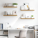 vidaXL Falpolc Falra szerelhető 4 pcs Barna 90 x 23,5 x 4 cm Faanyag