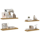 vidaXL Falpolc Falra szerelhető 4 pcs Barna 90 x 23,5 x 4 cm Faanyag