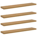 vidaXL Falpolc Falra szerelhető 4 pcs Barna 120 x 23,5 x 4 cm Faanyag