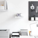 vidaXL Falpolc Falra szerelhető Fehér márvány 23 x 23,5 x 4 cm Faanyag