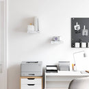 vidaXL Falpolc tárolóval 2 pcs Fehér márvány 23 x 23,5 x 4 cm Faanyag