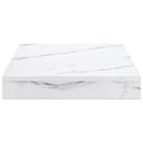 vidaXL Falpolc tárolóval 2 pcs Fehér márvány 23 x 23,5 x 4 cm Faanyag