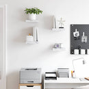 vidaXL Falpolc tárolóval 4 pcs Fehér márvány 23 x 23,5 x 4 cm Faanyag