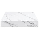 vidaXL Falpolc tárolóval 4 pcs Fehér márvány 23 x 23,5 x 4 cm Faanyag