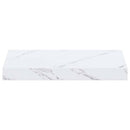 vidaXL Falpolc Falra szerelhető Fehér márvány 40 x 23,5 x 4 cm Faanyag