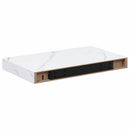 vidaXL Falpolc tárolóval 2 pcs Fehér márvány 40 x 23,5 x 4 cm Faanyag