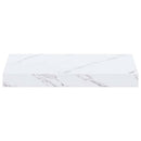 vidaXL Falpolc tárolóval 2 pcs Fehér márvány 40 x 23,5 x 4 cm Faanyag