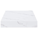 vidaXL Falpolc tárolóval 2 pcs Fehér márvány 40 x 23,5 x 4 cm Faanyag