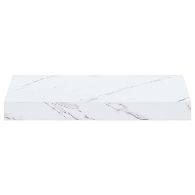 vidaXL Falpolc tárolóval 4 pcs Fehér márvány 40 x 23,5 x 4 cm Faanyag